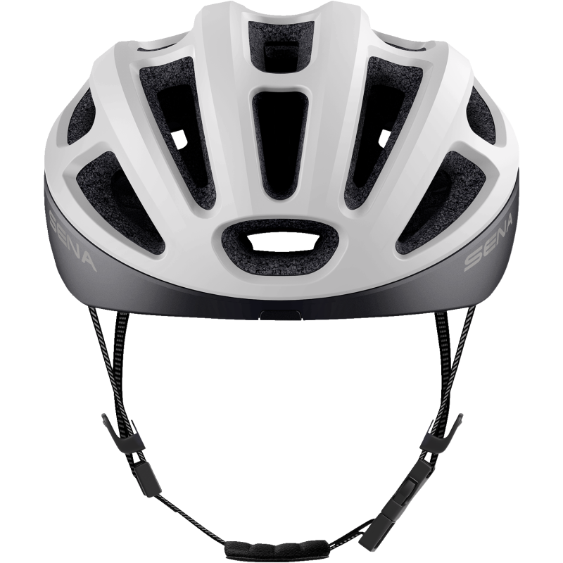 SENA CYCLING HELMET R1 EVO Matte White Front - Driven Powersports