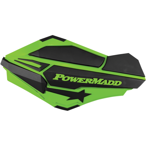 POWERMADD SENTINEL HANDGUARDS Green/Black Front - Driven Powersports