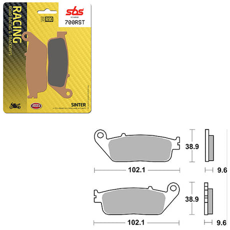 SBS ROAD RACING & TRACKDAYS SINTER FRONT BRAKE PAD (6470700108) - Driven Powersports