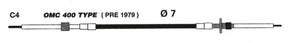 Uflex Johnson/ Evinrude Control Cables - C4 - Driven Powersports