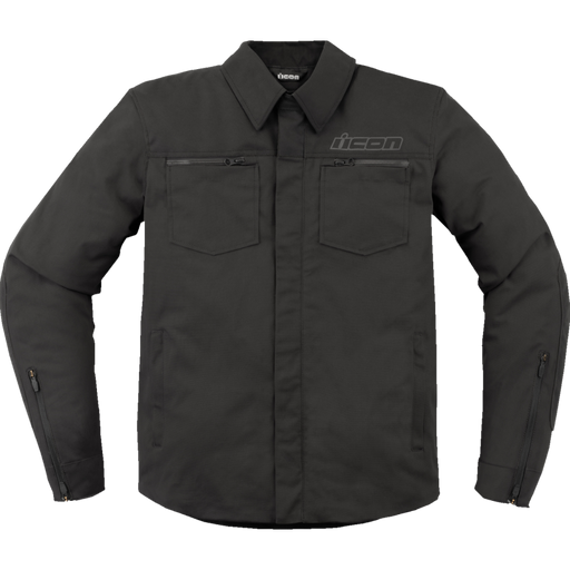 ICON JKT UPSTE CANVAS CE Front - Driven Powersports