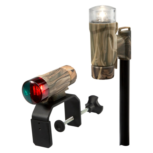 Attwood Portable Navigation Light Kit Clamp-on, Threaded pole Camo - Driven Powersports