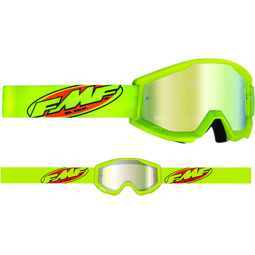 FMF POWERCORE YOUTH GOGGLE CORE - MIRROR GOLD LENS Front