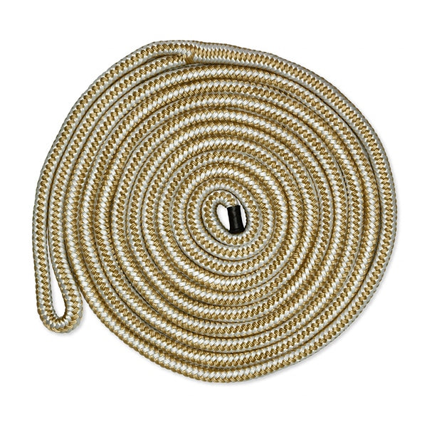 CMPCORDAGE DOCKLINE DBL BRAIDED 1/2"X15 GOL White - Driven Powersports
