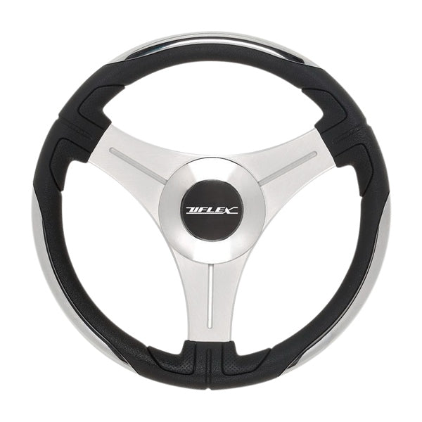 Uflex GRIP W/INSERT SILVER & RAYON Silver Black - Driven Powersports