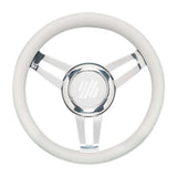 Uflex GRIP 13.8" WH VINYL & HUB Charcoal - Driven Powersports