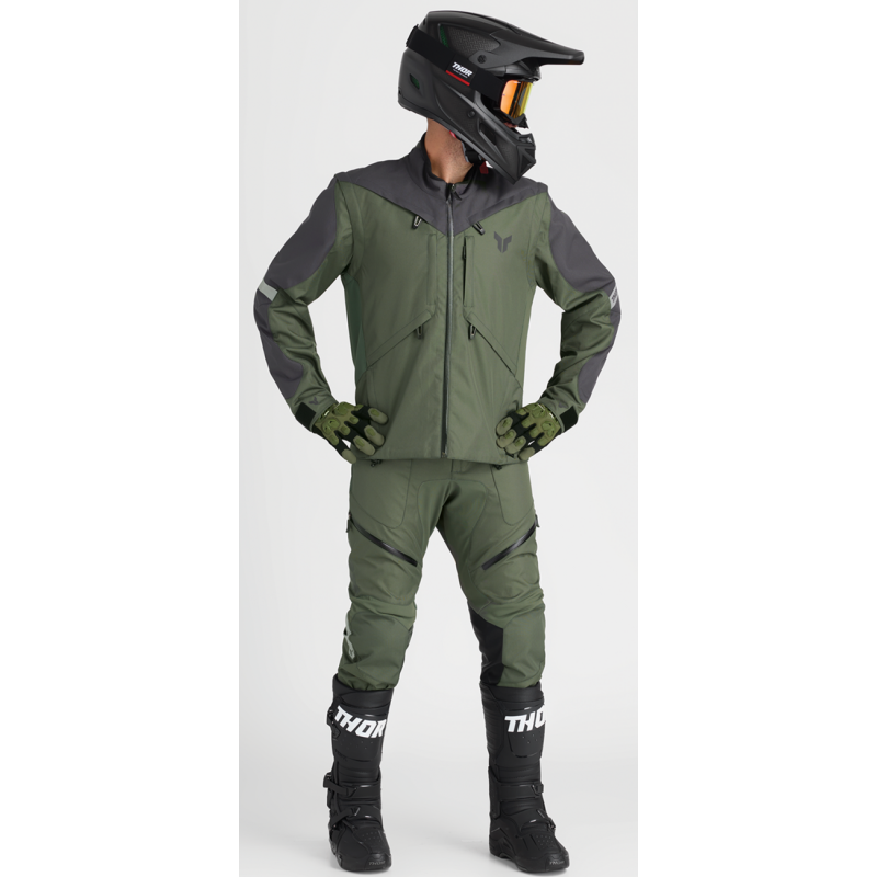 THOR JACKET TERRAIN Army/Charcoal Front - Driven Powersports