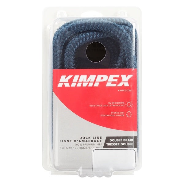 KIMPEX DOCK LINE 5/8"X25 BRAID MFP Navy - Driven Powersports