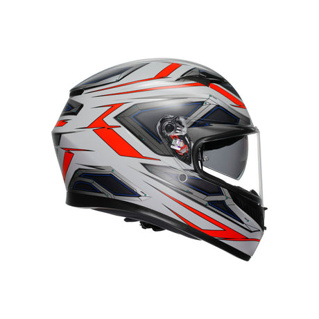 K3 SPACE MATT WHITE/RED FLUO (L) Matte White/Red - Driven Powersports