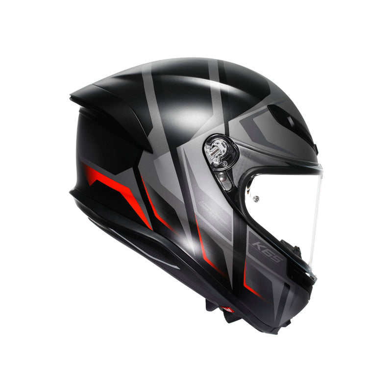 K6 S KARVE MATT BLACK/GREY/RED (M) Matte Black/Grey/Red - Driven Powersports