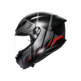 K6 S KARVE MATT BLACK/GREY/RED (M) Matte Black/Grey/Red - Driven Powersports