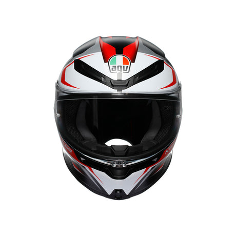 K6 S KARVE MATT BLACK/GREY/RED (S) Matte Black/White/Red - Driven Powersports