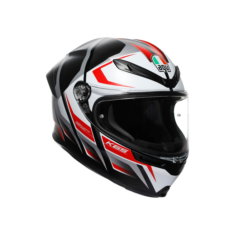 K6 S KARVE MATT BLACK/GREY/RED (L) Matte Black/White/Red - Driven Powersports