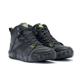 DAINESE SUBURB D-WP SHOES BLACK/CAMO/ACID YELLOW 40 Yellow 40 - Driven Powersports