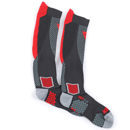 DAINESE D-CORE HIGH SOCK - BLACK/RED (L) Black/Red - Driven Powersports