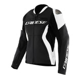 RACING 5 LADY LEATHER JACKET BLACK/WHITE 38 Black/White 38 - Driven Powersports