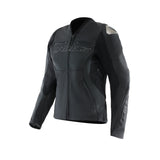 RACING 5 LADY LEATHER JACKET BLACK/WHITE 38 Black 40 - Driven Powersports