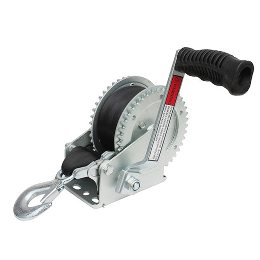 KIMPEX WINCH MANUAL W/STRAP TRAILER 2000LBS (W2000DS-S220) - Driven Powersports