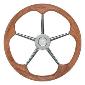 Uflex SPOKE 5 NATURAL TEAK WHEEL D400 - Driven Powersports