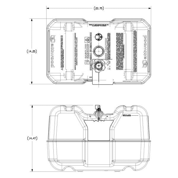 Attwood 12 Gallons Fuel Tank - Driven Powersports