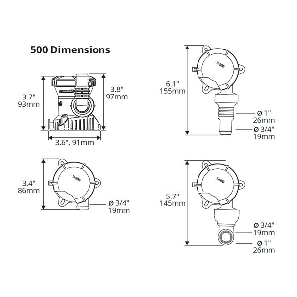 Attwood Tsunami MK2 Bilge Pump 500 GPH - Driven Powersports