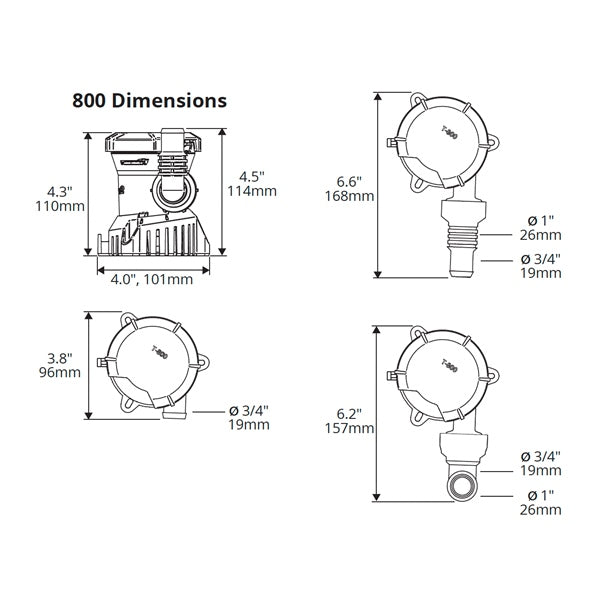 Attwood Tsunami MK2 Bilge Pump 800 GPH - Driven Powersports