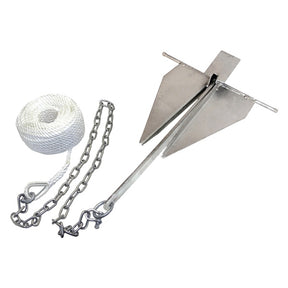 KIMPEX ANCHOR KIT CHAIN ROPE 8 FLUKE 150 (746356) - Driven Powersports