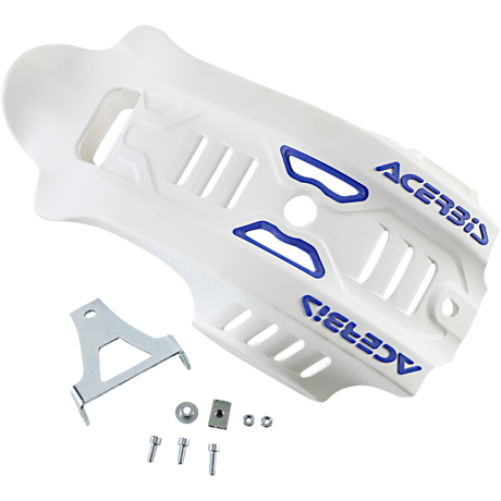 ACERBIS SKID PLATE HUS White 20/Blue Front - Driven Powersports
