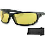 BOBSTER AXL BLK FRAME ANTIFOG LENSES Yellow 3/4 Front - Driven Powersports
