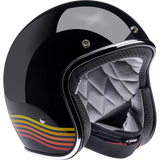 BILTWELL HELMET BONANZA Gloss Black Spectrum 3/4 Right - Driven Powersports