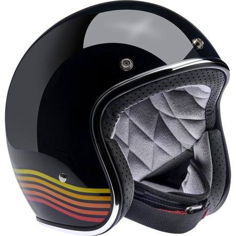 BILTWELL HELMET BONANZA Gloss Black Spectrum 3/4 Right - Driven Powersports