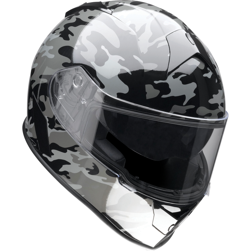 Z1R HLMT WARRANT Camo Black/Gray 3/4 Right - Driven Powersports