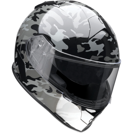 Z1R HLMT WARRANT Camo Black/Gray 3/4 Right - Driven Powersports