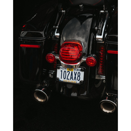 CUSTOM DYNAMICS 99-19 MODELS TAILIGHT LP WO/WND Red Application Shot - Driven Powersports