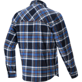 ALPINESTARS WHISTLER WIND BLOCK PLAID SHIRT - S Blue Front - Driven Powersports