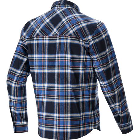 ALPINESTARS WHISTLER WIND BLOCK PLAID SHIRT - S Blue Front - Driven Powersports