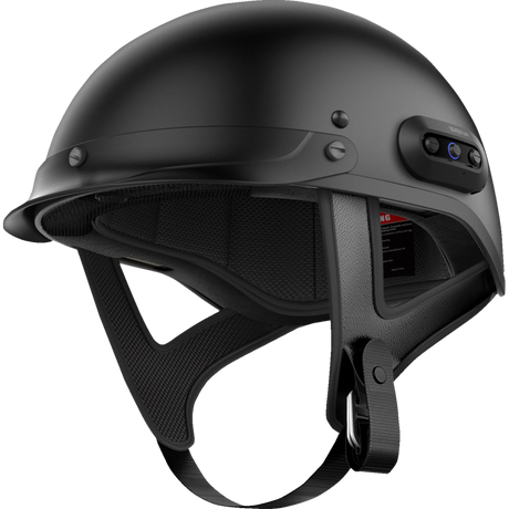 SENA CAVALRY-2, MESH HALF HELMET, Matte Black Left Side - Driven Powersports