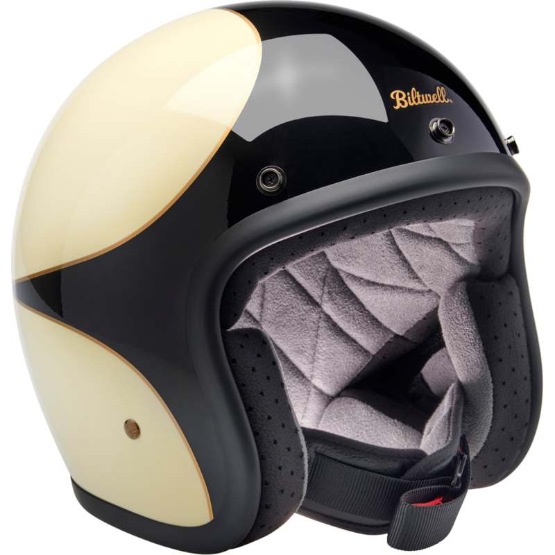 BILTWELL HELMET BONANZA White/Black Front - Driven Powersports