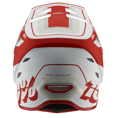 100% STATUS HELMET Topenga Red/White Back - Driven Powersports