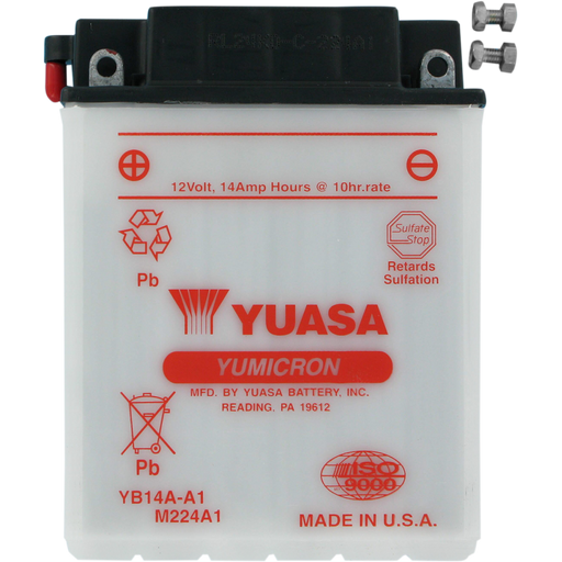 YUASA YB14A-A1 YUMICRON 12 VOLT Front - Driven Powersports
