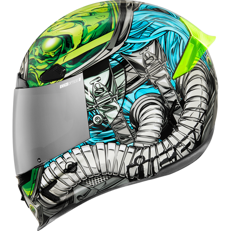 ICON HLMT AFP OUTBREAK Blue Left Side - Driven Powersports