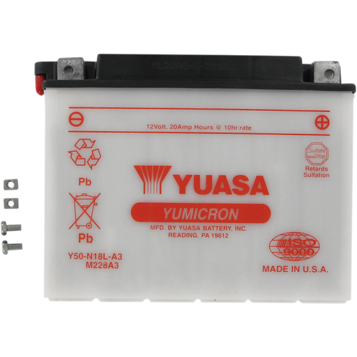 YUASA Y50-N18L-A3 YUMICRON 12 VOLT Front - Driven Powersports