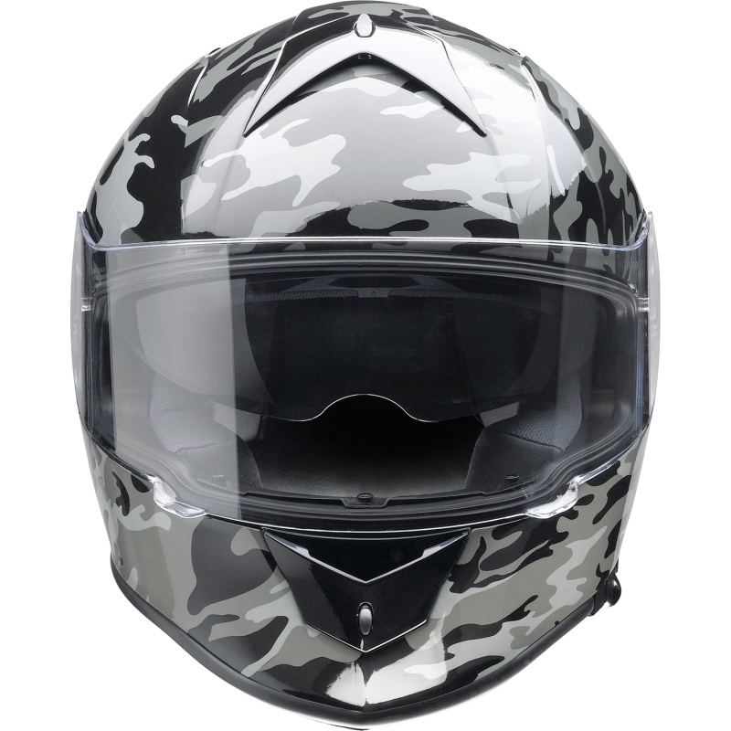 Z1R HLMT WARRANT Camo Black/Gray Front - Driven Powersports