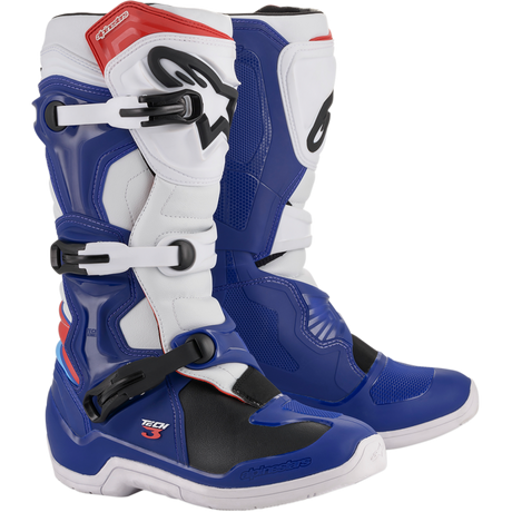 ALPINESTARS BOOT TECH 3 Blue/White/Red Front - Driven Powersports