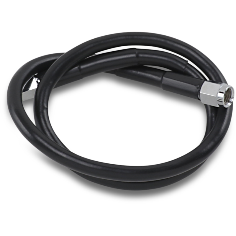 DRAG SPECIALTIES BLACK S/S BRAKE LINE 26" Front - Driven Powersports