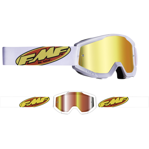 FMF POWERCORE YOUTH GOGGLE CORE - MIRROR RED LENS Front