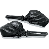 Kuryakyn Skeleton Hand Mirror Black/Black - Driven Powersports