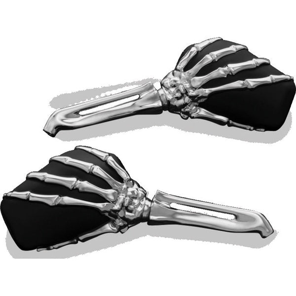 Kuryakyn Skeleton Hand Mirror Charcoal/Black - Driven Powersports
