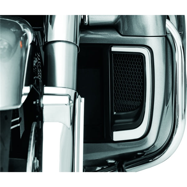 Kuryakyn Tracer Lower Fairing Grill For Harley-Davidson Black - Driven Powersports
