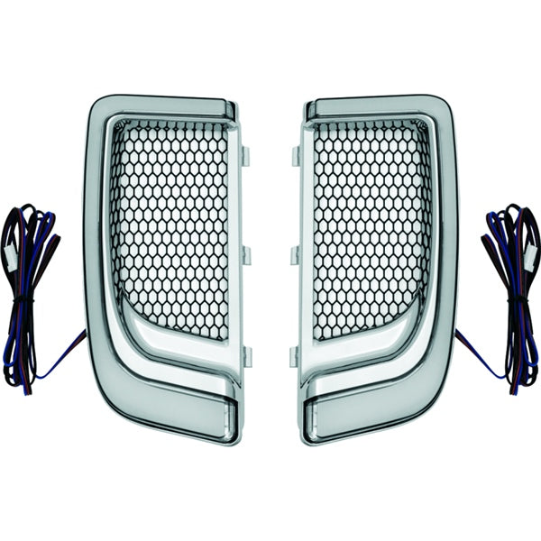 Kuryakyn Tracer Lower Fairing Grill For Harley-Davidson Charcoal - Driven Powersports